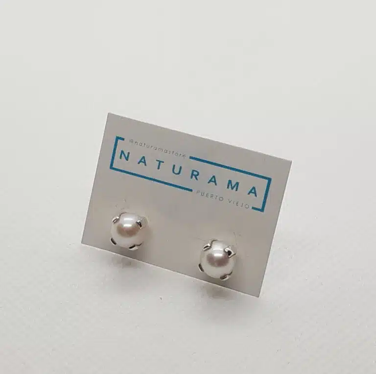 Arete perla engarzada topito