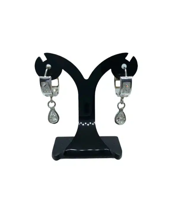 Arete argolla Zirconia con gota Zirconia