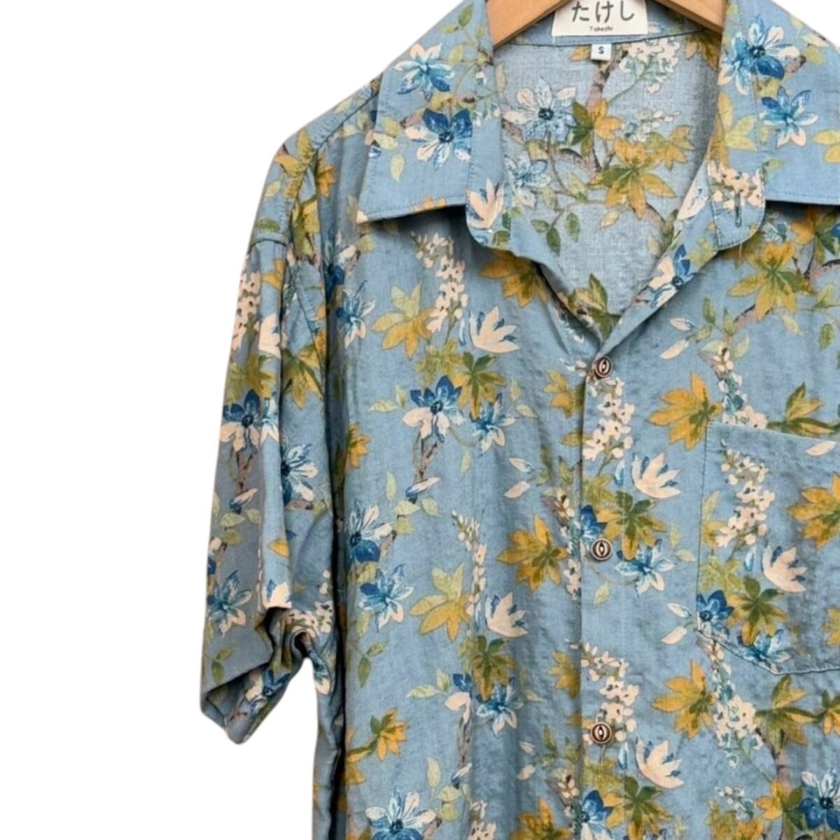 Camisa Hawaiana Celeste